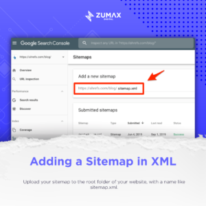 2. Adding a Sitemap in XML