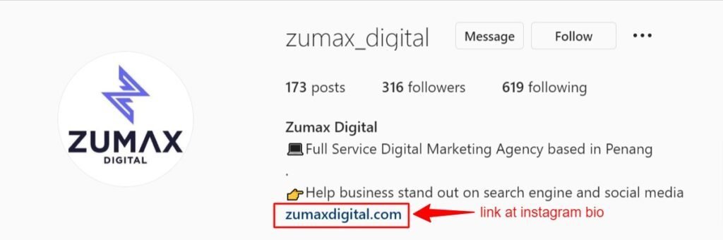 Digital Marketing Agency in Penang - Zumax Digital Instagram Profile