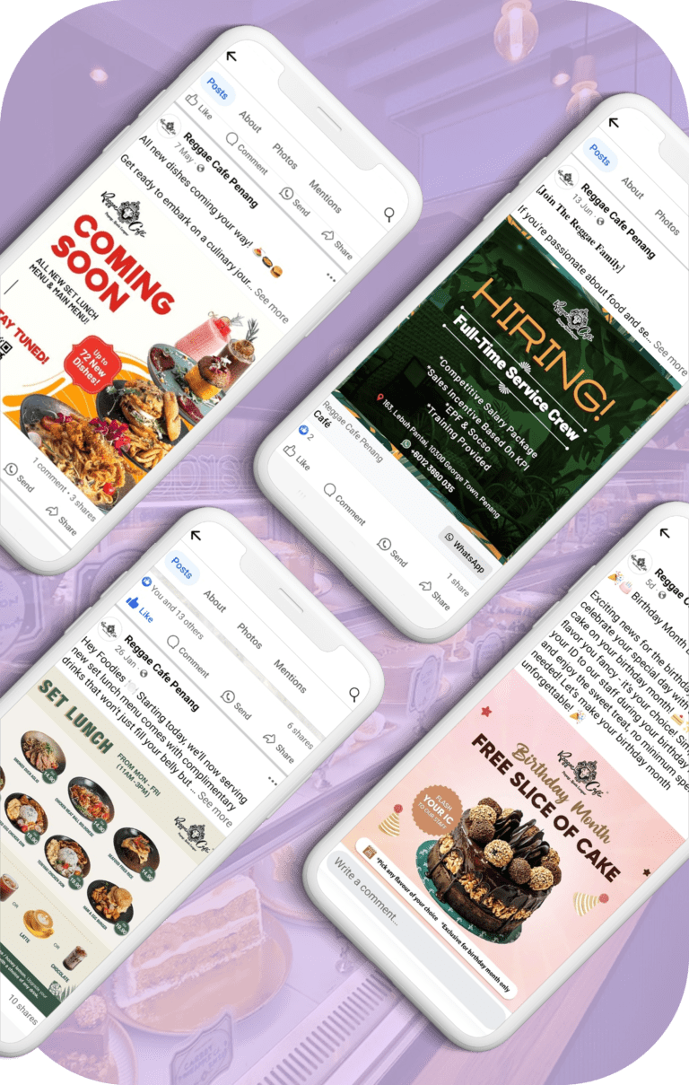 Our client - Reggae Cafe taking up our social media marketing such as facebook ads services