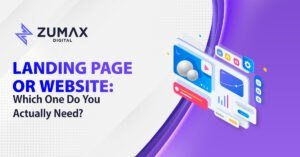 Landing page or corporate website