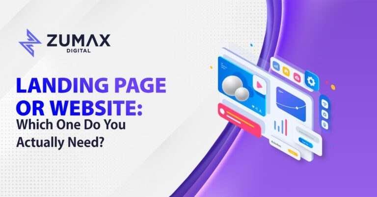 Landing page or corporate website