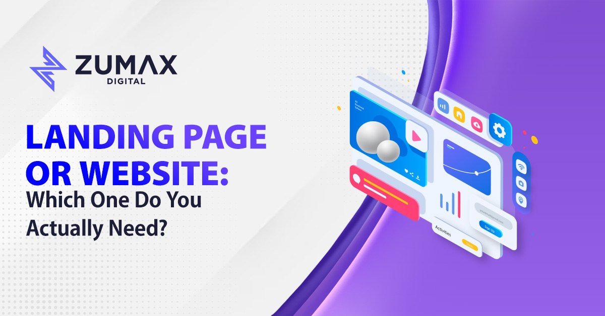 Landing page or corporate website