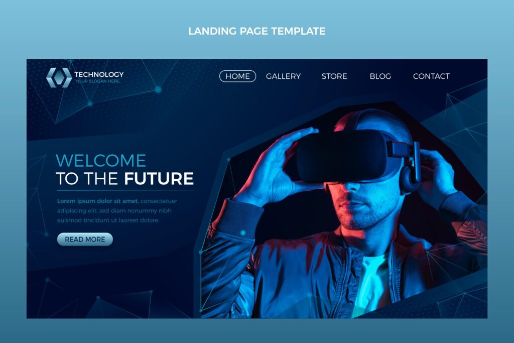 Designing for the future landing page or website